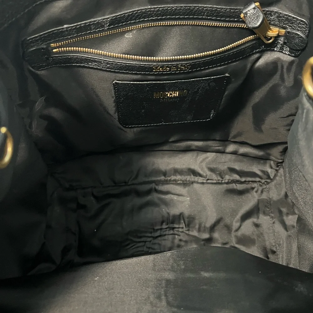 Moschino Leather Vintage Black Tote